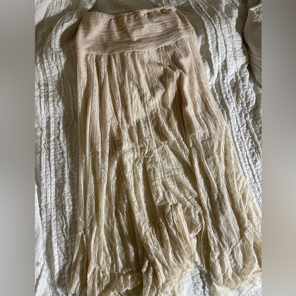 Vintage Lace Midi Skirt